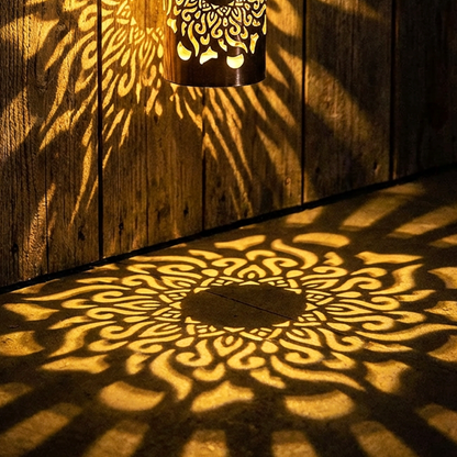 SunMandala – Warm Amber Projection Lamp