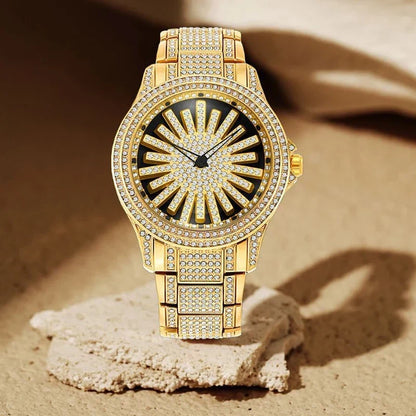 CrownElite – Luxury Rotating Diamond Style Watch