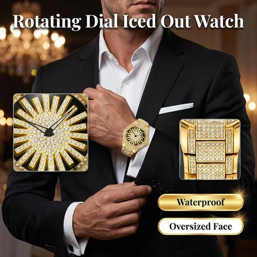 CrownElite – Luxury Rotating Diamond Style Watch