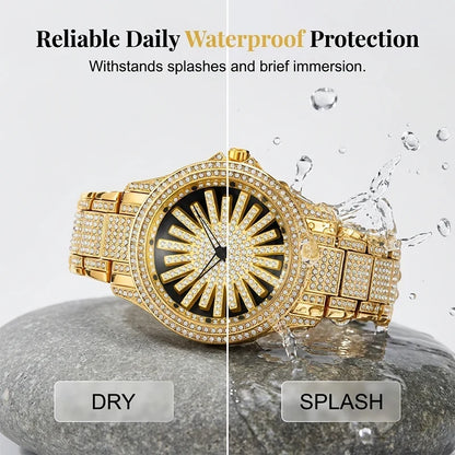 CrownElite – Luxury Rotating Diamond Style Watch