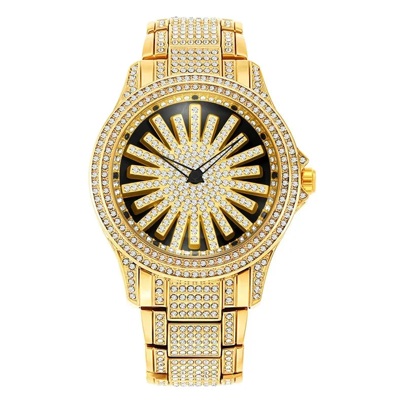 CrownElite – Luxury Rotating Diamond Style Watch