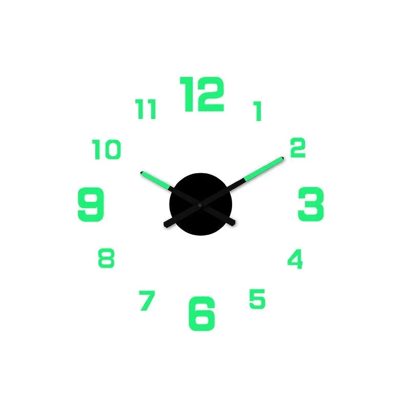 TimeVista – 3D Luminous Acrylic Wall Clock Set