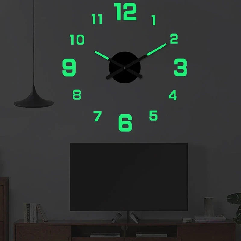 TimeVista – 3D Luminous Acrylic Wall Clock Set