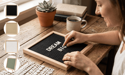 LetterLuxe – Premium Wooden Felt Letter Board