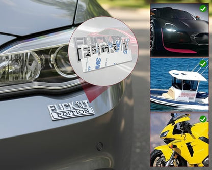 VibeMark – 3D Sticker Emblem “F* IT Edition”