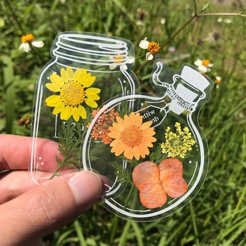 BloomLeaf – Clear Botanical Dried Flower Bookmarks